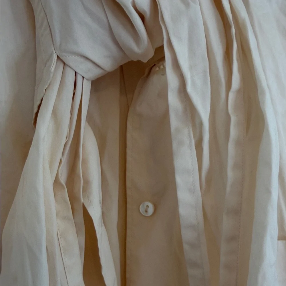 JILL SANDWR Cream Long Sleeve Blouse with Scarf 36 - Picture 3 of 7